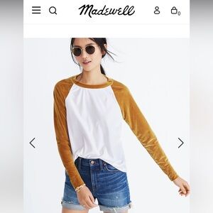 Madewell Velvet Baseball Tee